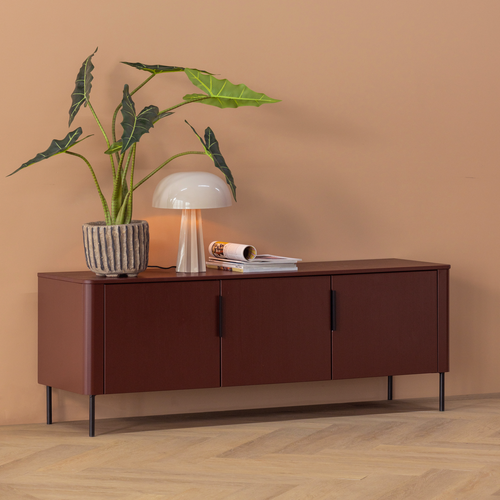 WOOOD tv meubel 154 cm Gunnar - Grenen - Bordeauxrood - 56x154x44