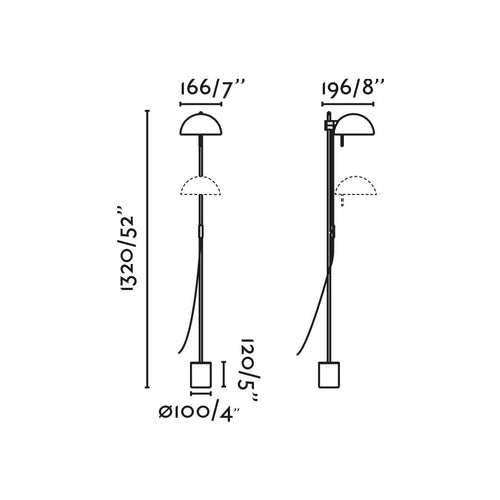 Faro Matilda Matilda Task vloerlamp granaat E14