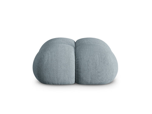 Cosmopolitan Design Poef Loretto structurele stof pastelblauw - 90x90x40cm