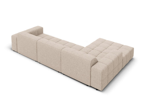 Cosmopolitan Design linker hoekbank Chicago 4-zits, chenille beige - 167x294x78cm