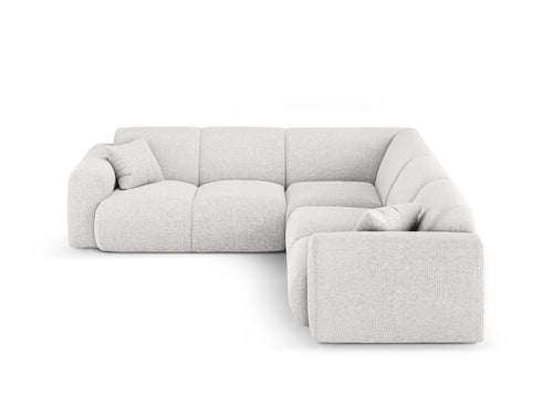 Cosmopolitan Design Symmetrische hoekbank Nolio 5-zits, chenille lichtgrijs - 252x252x72cm