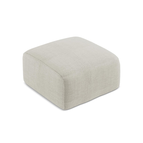 LaMiaSofa Poef Savona - textuurstof - lichtbeige - 65x65x40