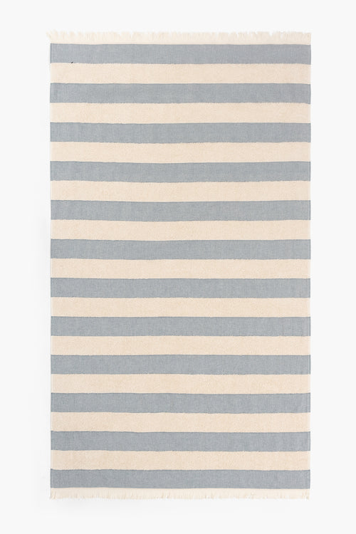 Calma House Strandhanddoek Terme - Blauw - 100x180