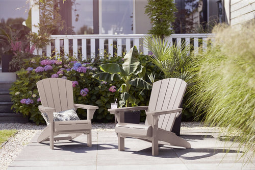 Keter Troy Adirondack Tuinstoel - 81x93x96,5cm - Soft Beige