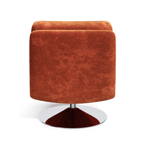 Sia Home - Fauteuil TIMELESS - Corduroy - retro oranje - 60.13cm