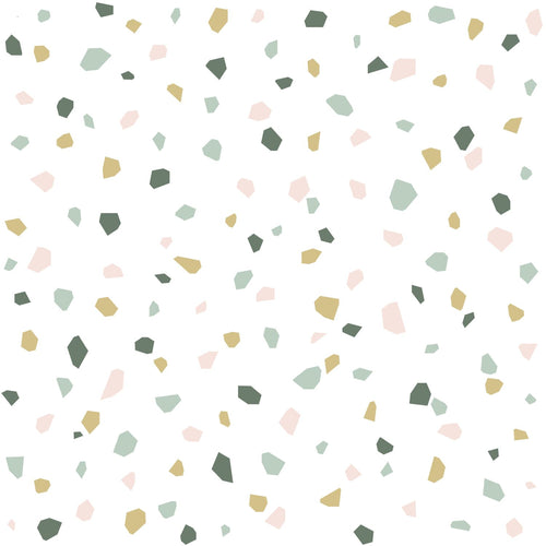 Walls4You behang terrazzo multicolor op wit - 53 cm x 10.05 m - 935313