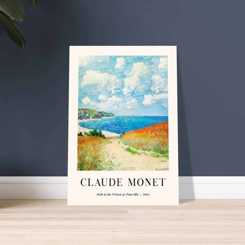 Artfulprints Poster Claude Monet - Path in the weath at Pourville   - 50x70 cm - Blauw