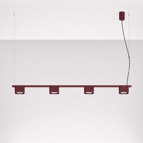 Sollux Lighting Kroonluchter RIFF 4 bordeaux Gx53 - 122x10x208cm