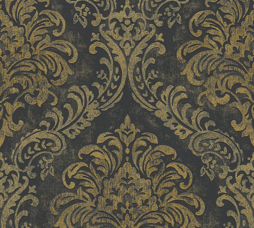 Livingwalls behang ornamenten zwart en goud - 53 cm x 10.05 m - AS-391123 - vtwonen shop