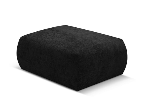 Cosmopolitan Design Poef Matera chenille, zwart - 68x86x40cm