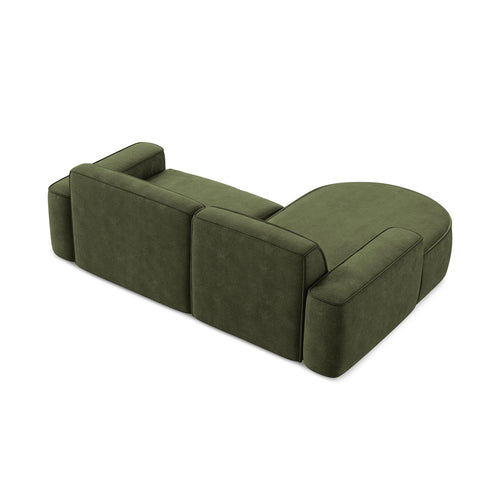 LaMiaSofa hoekbank links Melissa - chenille stof - olijf - 224x166x70