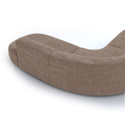 Premium Interiors - Hoekbank WONDER - gewaafd fluweel mol 90cm