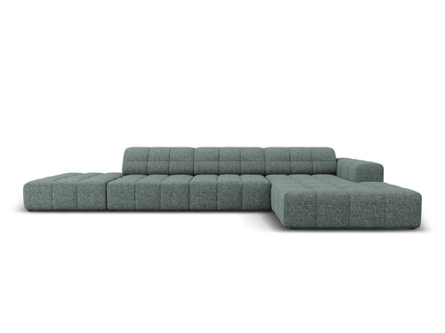 Cosmopolitan Design rechter hoekbank Chicago 5-zits, chenille olie - 167x348x78cm