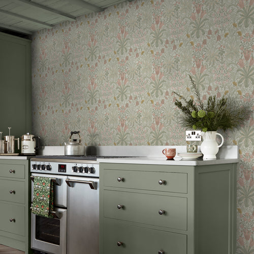 William Morris at Home Vliesbehang - Woodland Weeds Peony & Sage