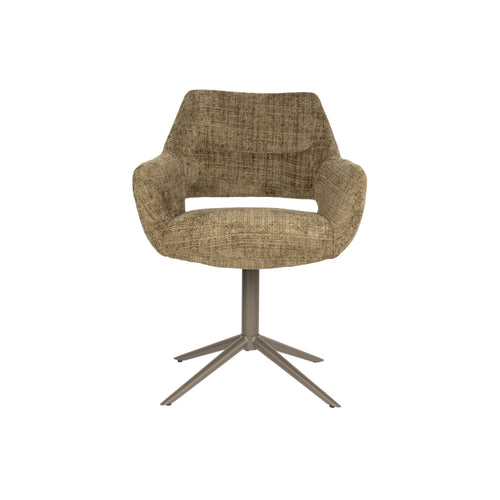 Housecraft Living Merel Eetkamerstoelen Armleuning Groen - Set van 2