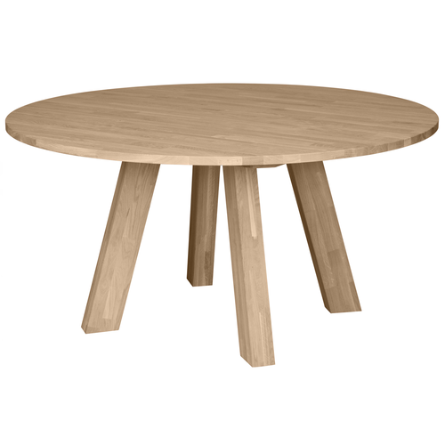 WOOOD eettafel XL Rhonda - Rond - Eiken - Naturel - 75x150x150 - vtwonen shop