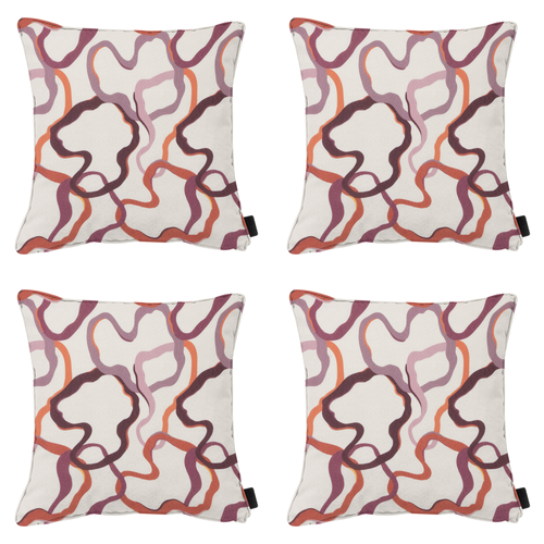 Madison sierkussen Blaze - multikleur - 50x50x10cm - set van 4