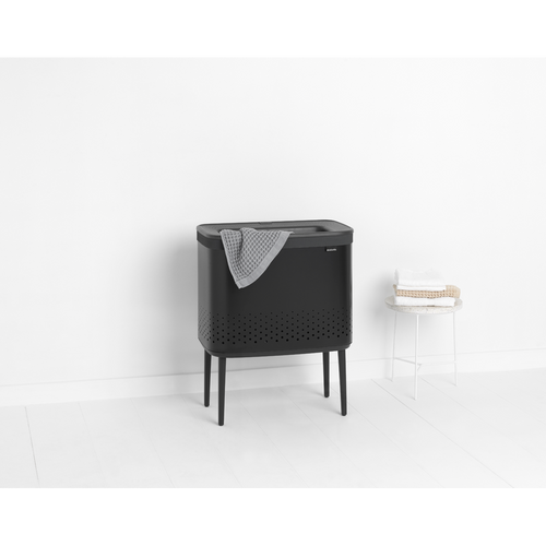 Brabantia Wasbox Bo - 60L - kunststof deksel - matt black - vtwonen shop
