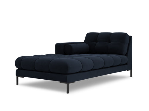 Cosmopolitan Design linker meridiaan Bali flueel, donkerblauw - 185x102x75cm