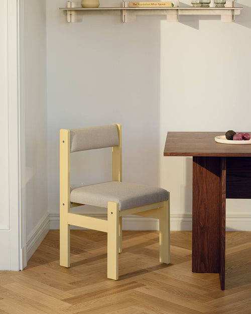 noo.ma Kini eetkamerstoel - Butter Yellow & Oatmilk Beige