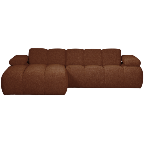 WOOOD chaise longue bank links Mojo - Bouclé - Roest Bruin Melange