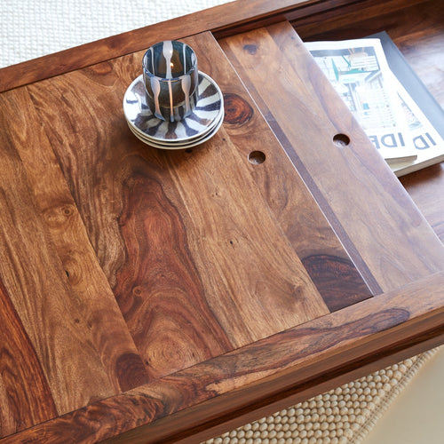 Tikamoon Massief palissander salontafel - Donkerbruin