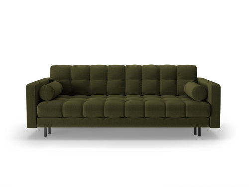 Cosmopolitan Design Slaapbank met opbergdoos Bali 3-zits, structurele stof groente - 84x222x105cm