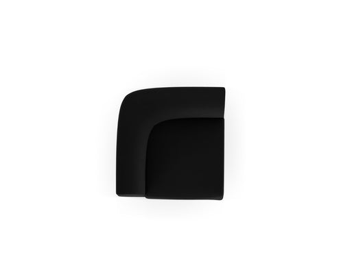 Micadoni Hoekmodule Miley flueel zwart - 90x90x70cm