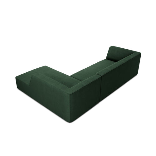 Cosmopolitan Design - Modulaire hoekbank rechts Siena 4-zits, structurele stof groente - 180x273x69cm