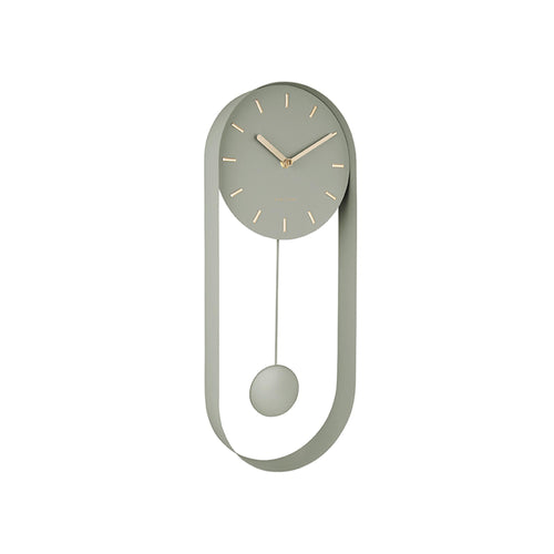 Karlsson wandklok Pendulum Charm - groen - 4.8x20x50cm - vtwonen shop