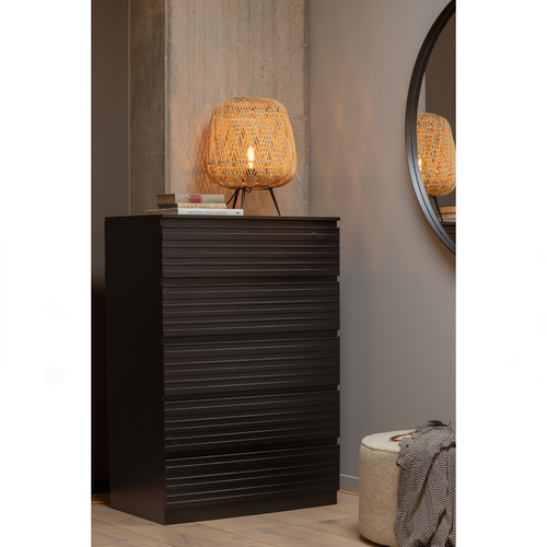 WOOOD poef laag Sara - Teddy - Off White - 36x60x60 - vtwonen shop