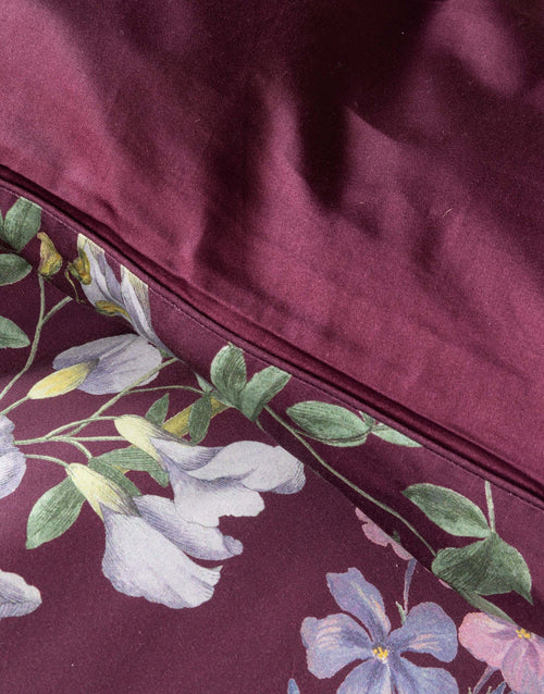 Essenza Augustina dekbedovertrek - Eenpersoons – 140x200/220 cm - Mauve wine