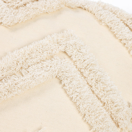HOME DELUXE Getufte kussenhoes JARA zigzag met kussenvulling - crème - vtwonen shop