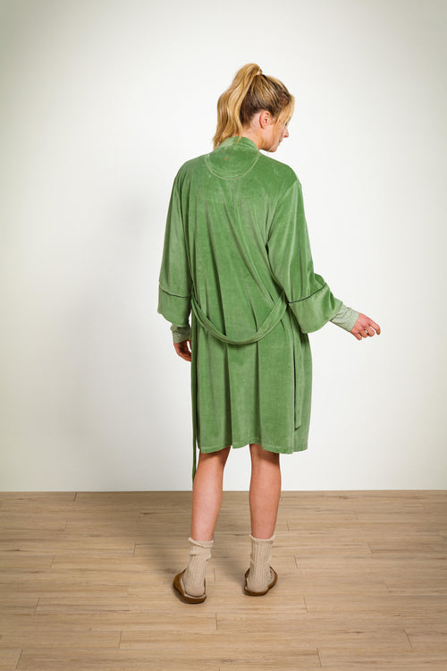 Pip Studio - Naomi Kimono Dames - Velvet - Groen - XL - vtwonen shop