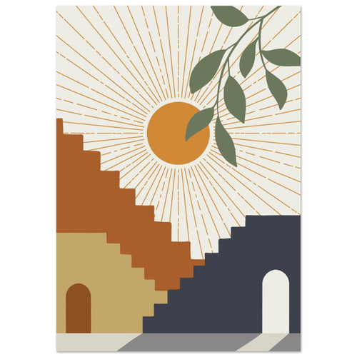 Artfulprints  Boho – Stairway sun   poster A4 21x29.7 cm - vtwonen shop