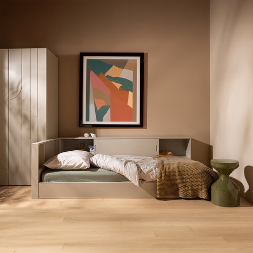 WOOOD bed Carter - Grenenhout - Wit - 90x200