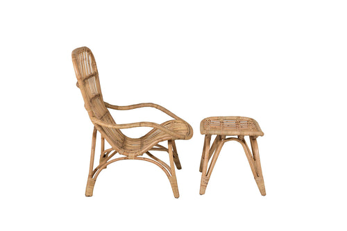 Rebellenclub Loungestoel Merit - Naturel Rattan - vtwonen shop