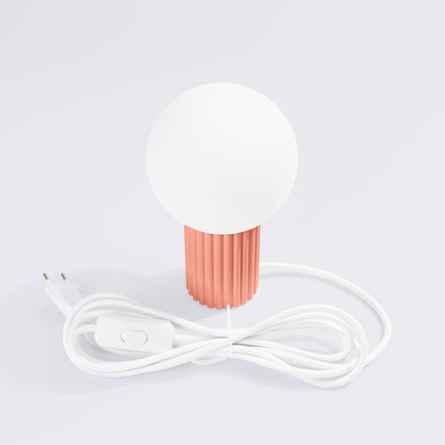 Sollux Lighting Tafellamp HALO perzik - 12x12x19cm