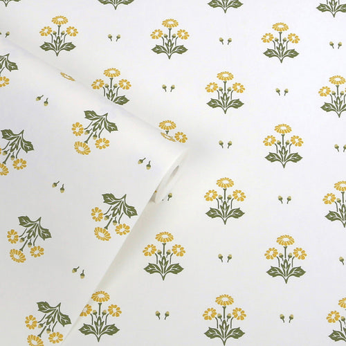 Laura Ashley Vliesbehang - Harthill Daisy Ochre Yellow