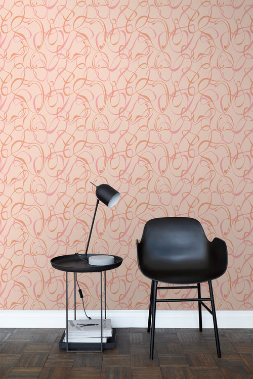 Sanders & Sanders behang figuratief motief zacht roze - 50 x 900 cm - 935276 - vtwonen shop