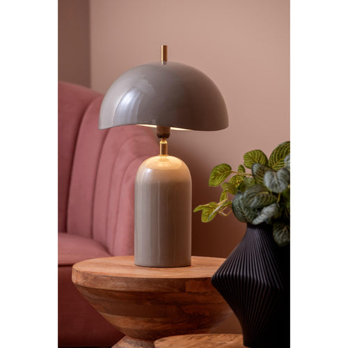 Leitmotiv tafellamp Querido - grijs - 25x25x41cm - Paddenstoellamp