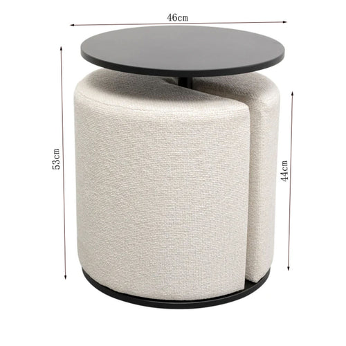 Kare Design Bijzettafel en Kruk Better Together creme