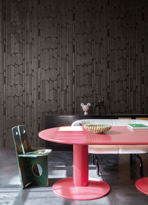 Masureel behang grafisch motief bruin - 70 cm x 10.05 m - 631705 - vtwonen shop