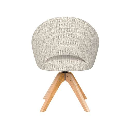 Housecraft Living Mick Eetkamerstoel Draaibaar Hout Off-White - Beige