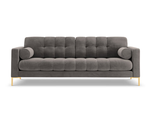 Cosmopolitan Design Bank Bali 3-zits, flueel, lichtgrijs - 96x177x75cm