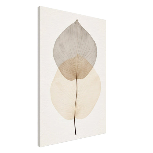 Artfulprints Canvas Japandi - Leaf canvas - 60x90 cm - beige