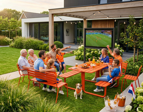 MaximaVida metalen tuinstoel Max oranje - doos per 2 stuks