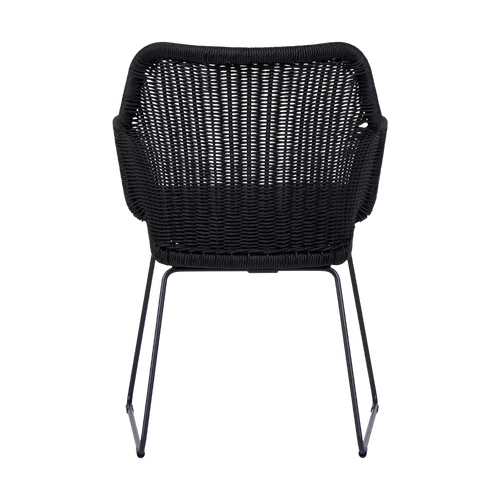 Lisomme Loki Rotan Tuinstoel Zwart - Met Zitkussen - vtwonen shop