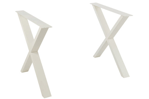 J-Line tafel Poten Kruis - metaal - wit
