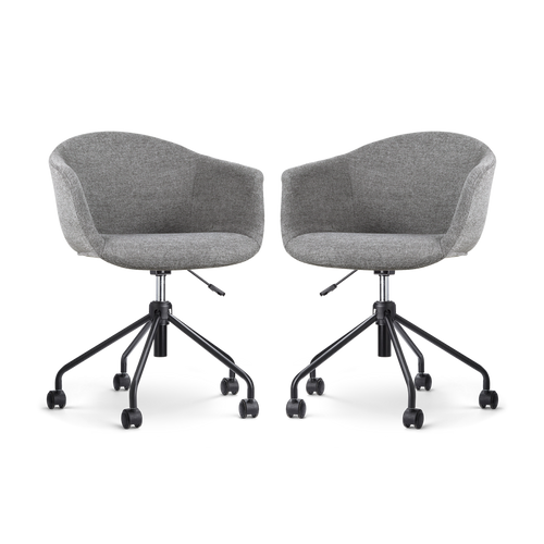 Nolon Nout-Otis Bureaustoelen Set van 2 - Donkergrijs - Zwart